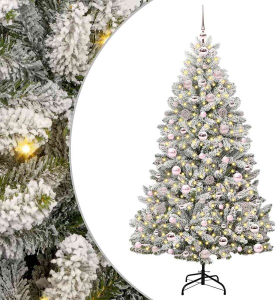 Umělý vánoční stromeček 180 cm 300 LED Teplá bílá PVC a ocel 3395750
