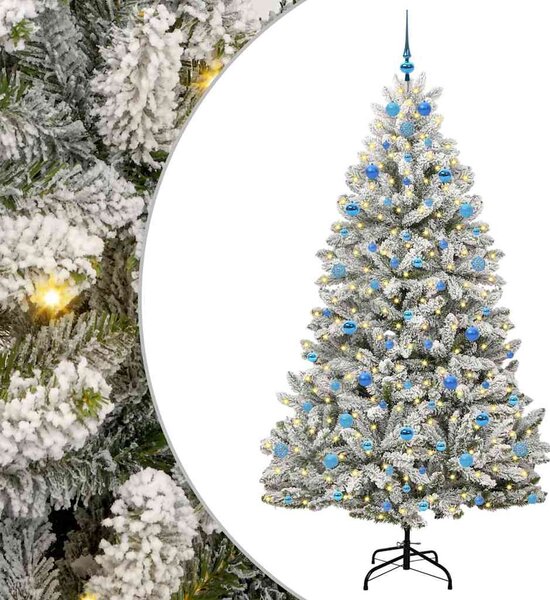 Umělý vánoční stromeček 210 cm 300 LED Teplá bílá PVC a ocel 3395764