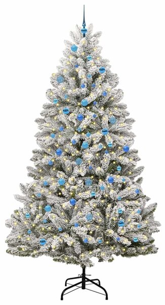 Umělý vánoční stromeček 240 cm 300 LED Teplá bílá PVC a ocel 3395773