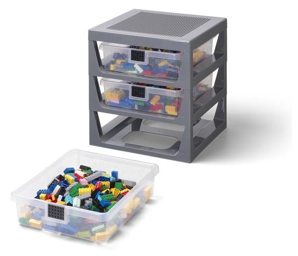 Šedý organizér se 3 zásuvkami LEGO® Storage
