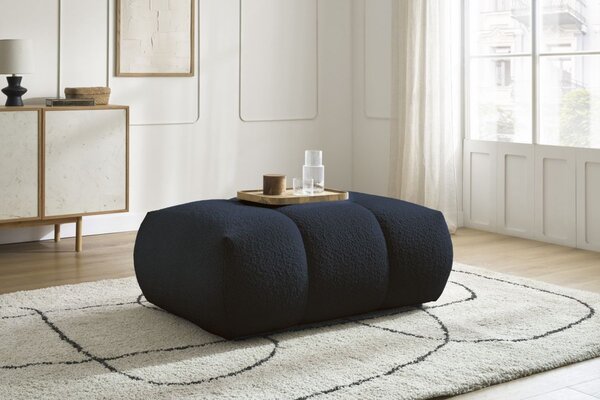 -25 % Dny MOMENTI– Bobochic Paris Tmavě modrá bouclé podnožka Fuji 112 x 80 cm