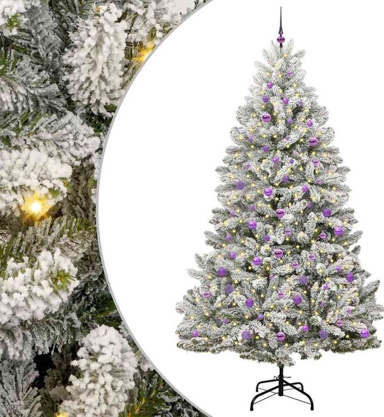 Umělý vánoční stromeček 240 cm 300 LED Teplá bílá PVC a ocel 3395772