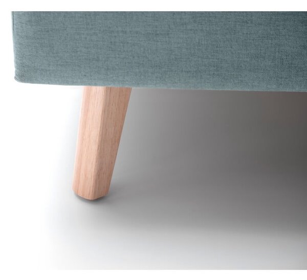 Modrá/šedá čalouněná dvoulůžková postel s úložným prostorem s roštem 160x200 cm Frieda – Meise Möbel