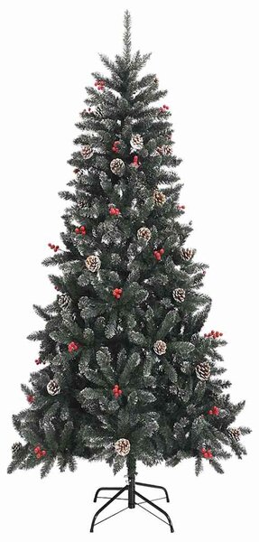 Umělý vánoční stromeček Zelená 210 cm PVC, plast a ocel 3395894