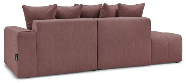 -25 % Dny MOMENTI– Bobochic Paris Růžová rohová pohovka Mont-Blanc 313 cm, pravá