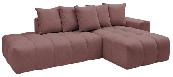 -25 % Dny MOMENTI– Bobochic Paris Růžová rohová pohovka Mont-Blanc 313 cm, pravá