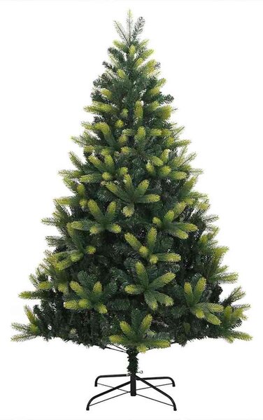 Umělý skládací vánoční stromeček 300 LED Zelená 180 cm PVC a PE 3395997