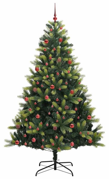 Umělý skládací vánoční stromeček 300 LED Zelená 210 cm PVC a PE 3396000