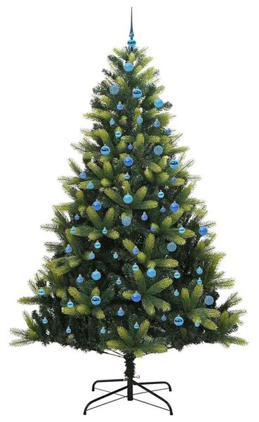 Umělý skládací vánoční stromeček 300 LED Zelená 240 cm PVC a PE 3396016