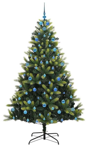 Umělý skládací vánoční stromeček 300 LED Zelená 210 cm PVC a PE 3396007