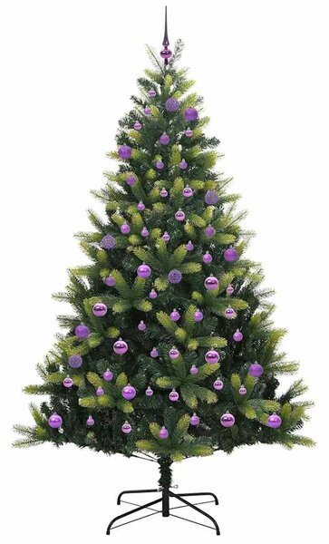 Umělý skládací vánoční stromeček 300 LED Zelená 180 cm PVC a PE 3395997