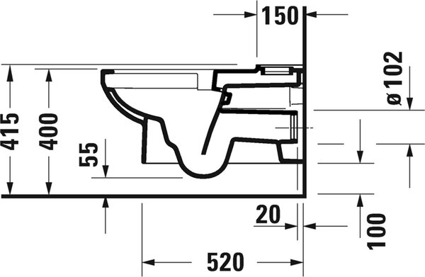 Duravit No. 1 kompaktní záchodová mísa bílá 25120920002