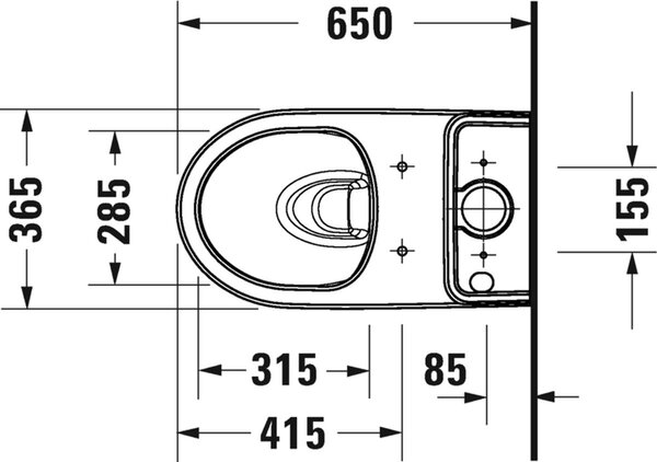 Duravit No. 1 kompaktní záchodová mísa bílá 25120920002