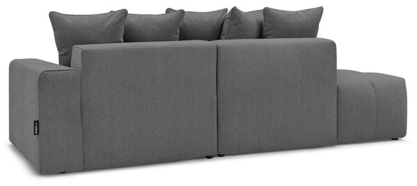 -25 % Dny MOMENTI– Bobochic Paris Tmavě šedá rohová pohovka Mont-Blanc 313 cm, pravá