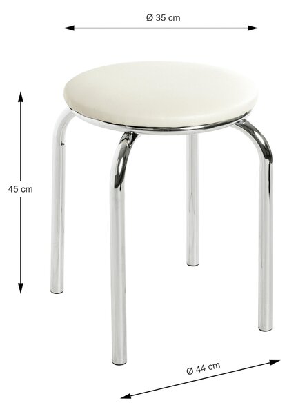 STOHOVATELNÁ STOLIČKA, kov, plast, 46/45/46 cm Carryhome - Taburety