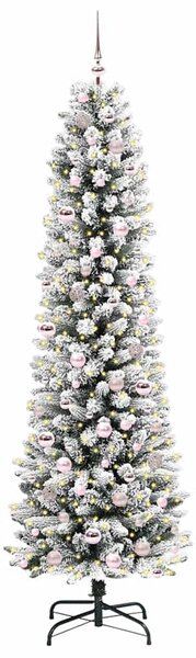 Umělý vánoční stromeček Bílá 210 cm PVC, kov a plast 3396119
