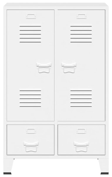 Industriální šatní skříň bílá 67 x 35 x 107 cm ocel 339611