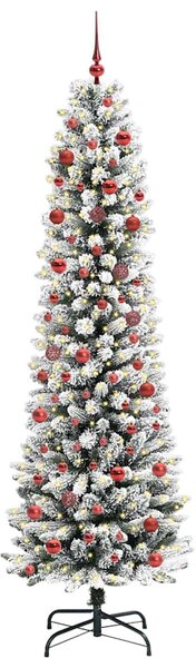 Umělý vánoční stromeček Bílá 210 cm PVC, kov a plast 3396117