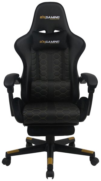 HERNÍ ŽIDLE, vzhled kůže, samet, černá BX Gaming - Herní židle