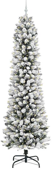 Umělý vánoční stromeček Bílá 240 cm PVC, kov a plast 3396132