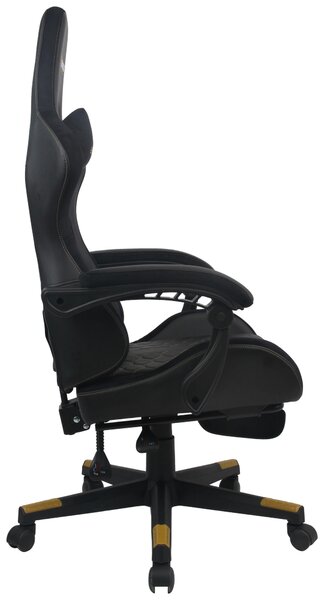 HERNÍ ŽIDLE, vzhled kůže, samet, černá BX Gaming - Herní židle