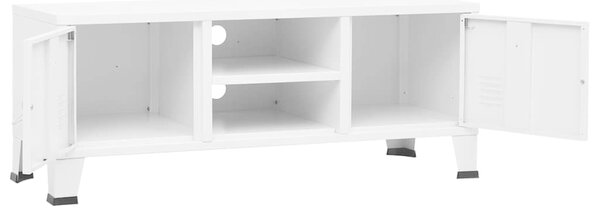 Industriální TV skříňka bílá 105 x 35 x 42 cm kov 339619