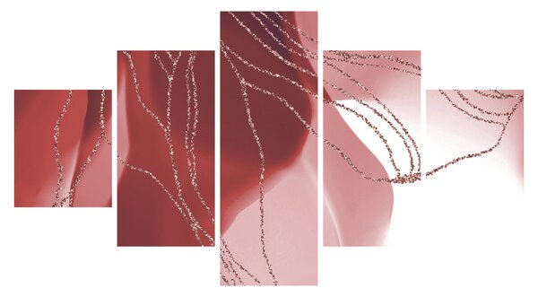 Obraz - Červená abstraktní květina N⁰1 (125x70 cm)