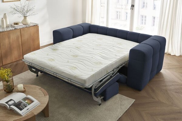 -25 % Dny MOMENTI– Bobochic Paris Tmavě modrá rozkládací pohovka Cloud 228 cm