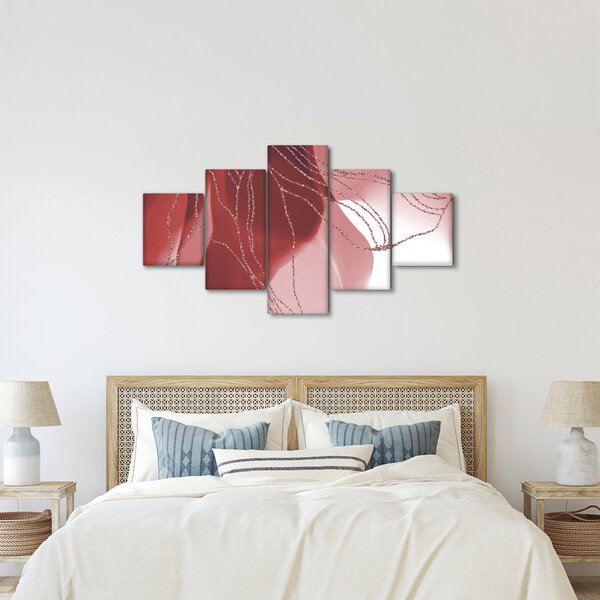 Obraz - Červená abstraktní květina N⁰1 (125x70 cm)