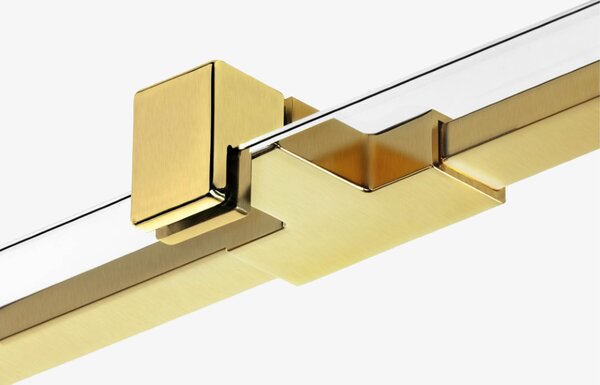 New Trendy Avexa Gold Brushed sprchový kout 100x90 cm obdélníkový zlatá kartáčovaný/průhledné sklo EXK-3019
