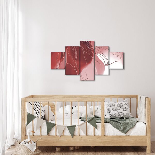 Obraz - Červená abstraktní květina N⁰1 (125x70 cm)