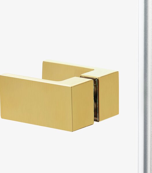 New Trendy Avexa Gold Brushed sprchový kout 100x90 cm obdélníkový zlatá kartáčovaný/průhledné sklo EXK-3019