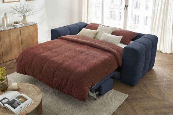 -25 % Dny MOMENTI– Bobochic Paris Tmavě modrá rozkládací pohovka Cloud 228 cm