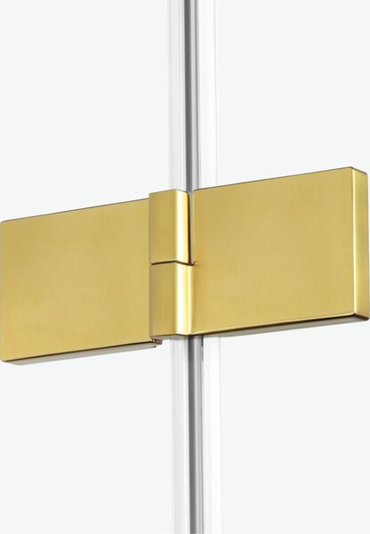 New Trendy Avexa Gold Brushed sprchový kout 100x90 cm obdélníkový zlatá kartáčovaný/průhledné sklo EXK-3019