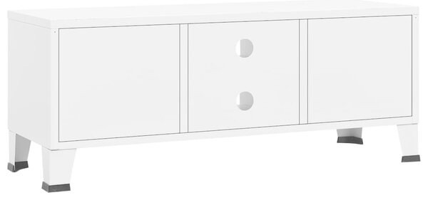 Industriální TV skříňka bílá 105 x 35 x 42 cm kov 339619