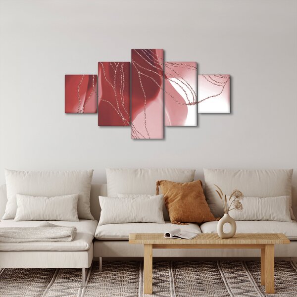 Obraz - Červená abstraktní květina N⁰1 (125x70 cm)