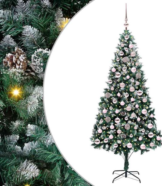 Umělý vánoční stromeček Zelená 210 cm PVC, ocel a plast 3396275