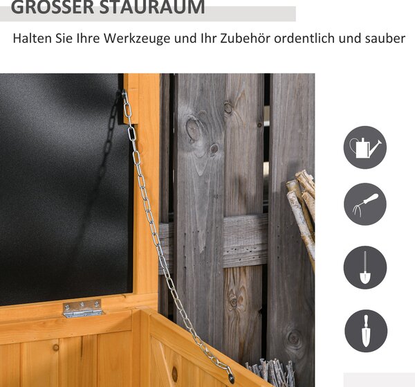 Outsunny Zahradní Box, Box na Polštáře, Úložný Box, Zahradní Truhla, Voděodolný, Pevné Dřevo, 127 x 56 x 60 cm Žlutá | Aosom