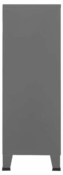 Industriální úložná skříň antracitová 75 x 40 x 115 cm kov 339630