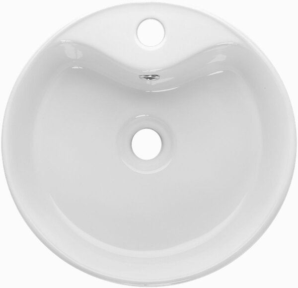 Invena Granada umyvadlo 41x41 cm kulatý na pult bílá lesk CE-44-001