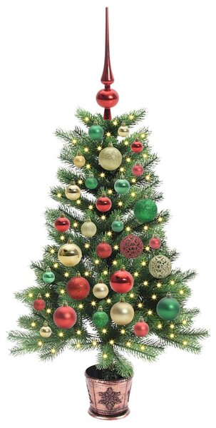 Vánoční stromeček s 150 LED diodami s stojanem Zelená 90 cm PE 3396308