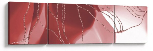 Obraz - Červená abstraktní květina N⁰1 (170x50 cm)