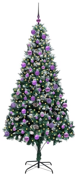 Umělý vánoční stromeček Zelená 210 cm PVC, ocel a plast 3396279