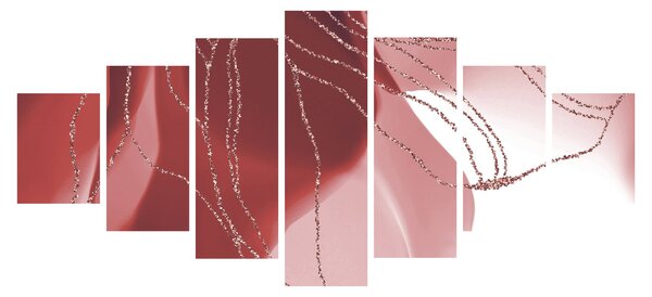 Obraz - Červená abstraktní květina N⁰1 (210x100 cm)