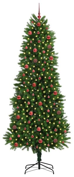Vánoční stromeček s 300 LED diodami s stojanem Zelená 240 cm PE 3396349