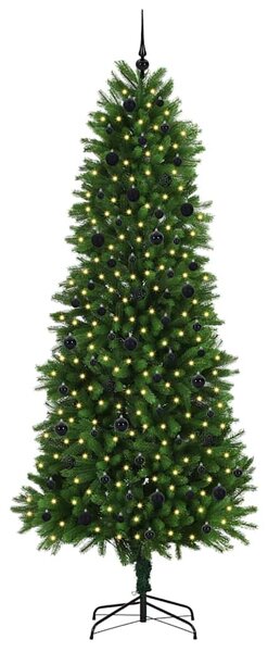 Vánoční stromeček s 300 LED diodami s stojanem Zelená 240 cm PE 3396350