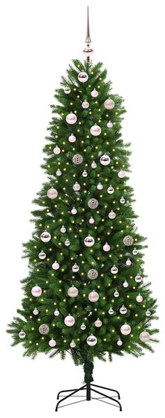 Vánoční stromeček s 300 LED diodami s stojanem Zelená 240 cm PE 3396351