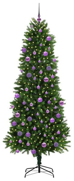 Vánoční stromeček s 300 LED diodami s stojanem Zelená 240 cm PE 3396355