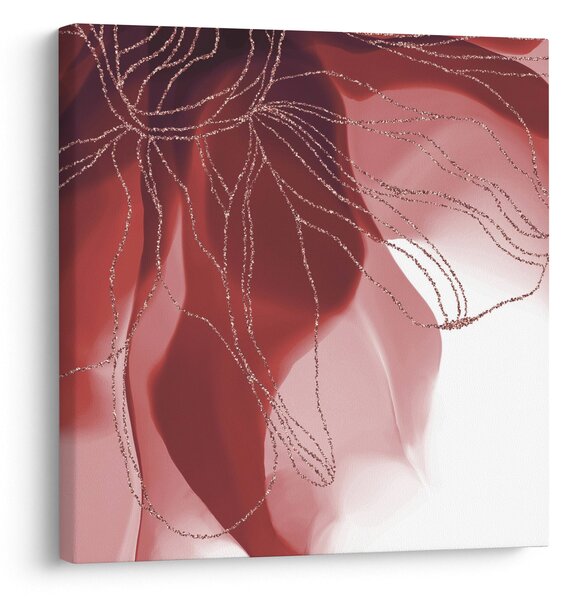 Obraz - Červená abstraktní květina N⁰1 (30x30 cm)
