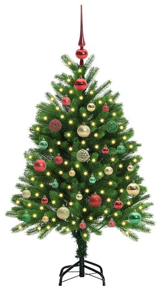 Vánoční stromeček s 150 LED diodami s stojanem Zelená 120 cm PE 3396317
